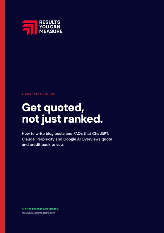 Cover of the guide: Get quoted, not just ranked